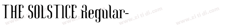 THE SOLSTICE Regular字体转换